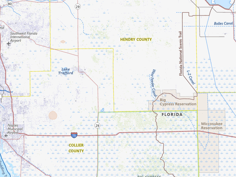 Radar-estimated hail-size map of the storm over Immokalee, FL