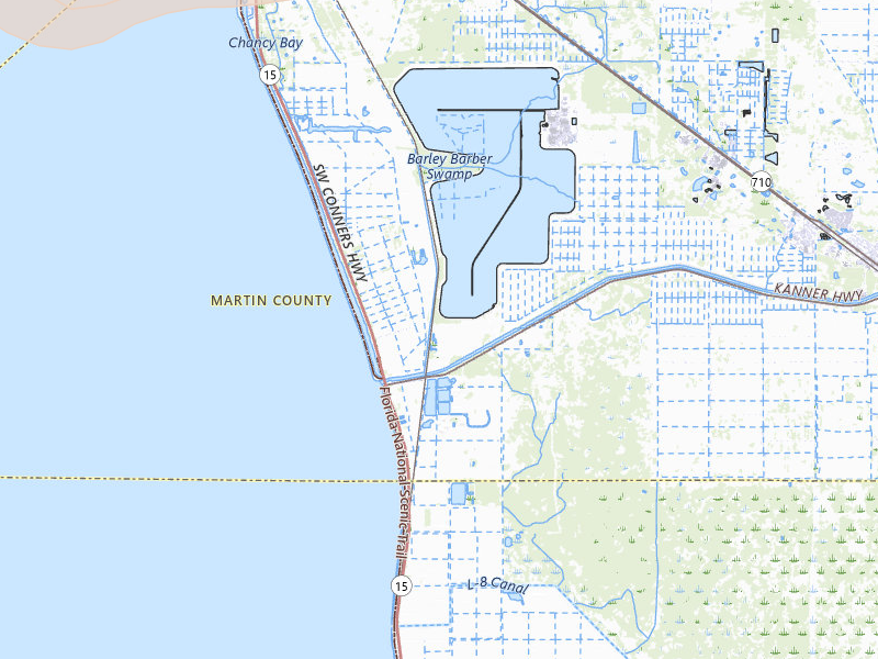 Radar-estimated hail-size map of the storm over Indiantown, FL on Jun 24, 2026