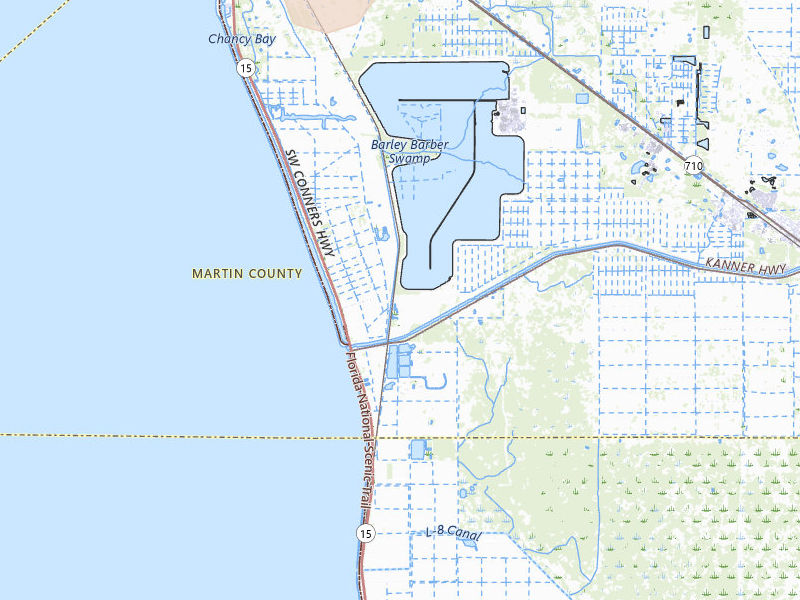 Radar-estimated hail-size map of the storm over Indiantown, FL on Jul 8, 2026