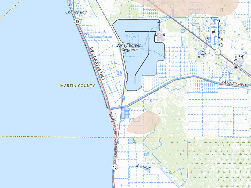 Radar-estimated hail-size map of the storm over Indiantown, FL on Jul 10, 2026