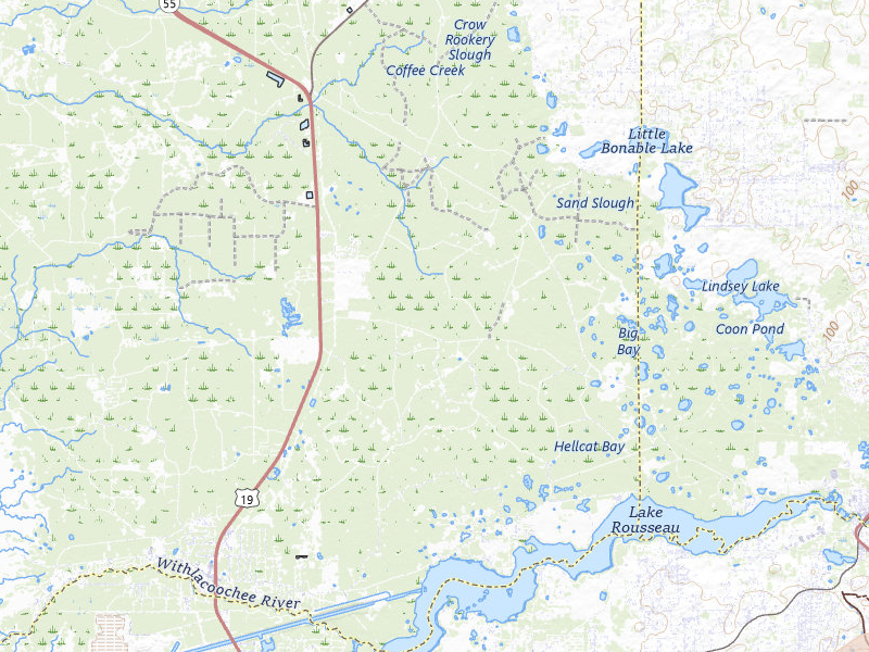 Radar-estimated hail-size map of the storm over Inglis, FL on Jul 11, 2026