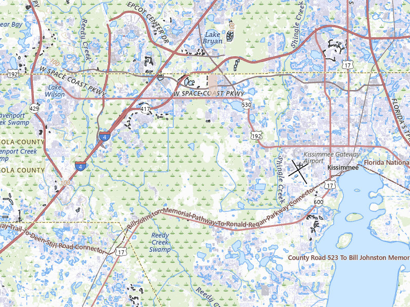 Radar-estimated hail-size map of the storm over Intercession City, FL on Jun 12, 2026