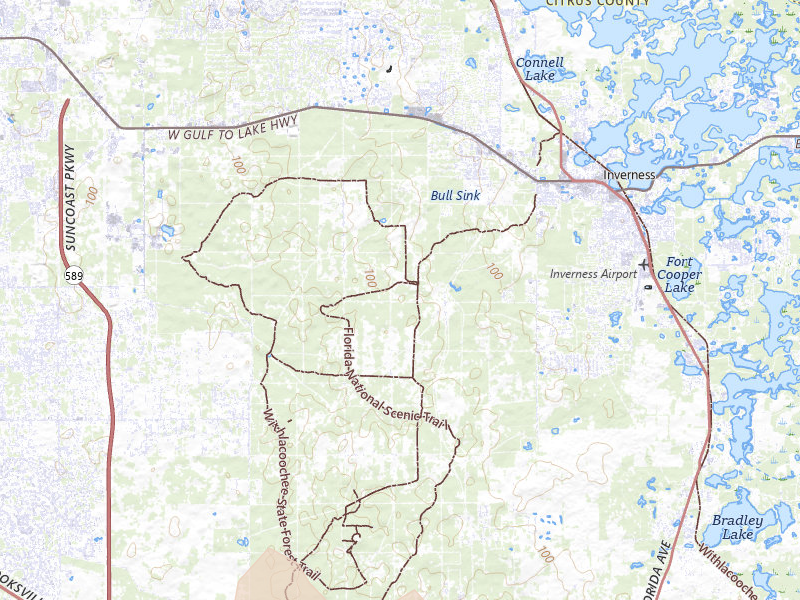 Radar-estimated hail-size map of the storm over Inverness, FL on Jun 30, 2026