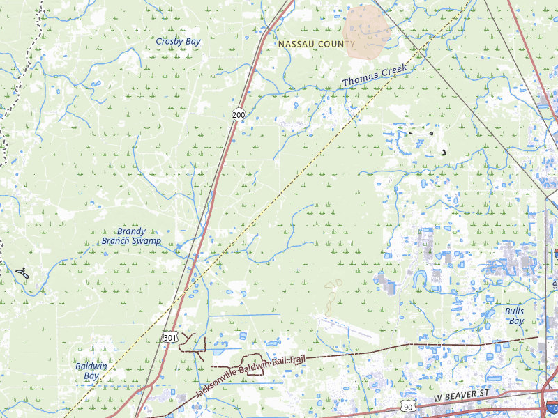 Radar-estimated hail-size map of the storm over Jacksonville, FL on Jun 23, 2026