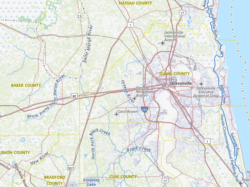NEXRAD radar-signature map of the hail storm over Jacksonville, FL on Jun 26, 2026