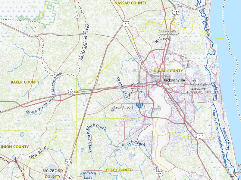 NEXRAD radar-signature map of the hail storm over Jacksonville, FL on Jul 28, 2026