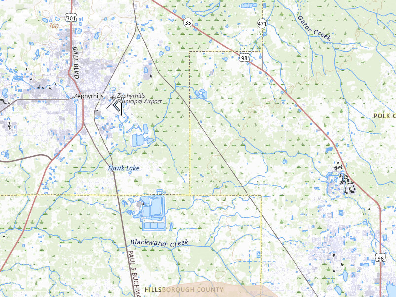 Radar-estimated hail-size map of the storm over Kathleen, FL on Jun 29, 2026