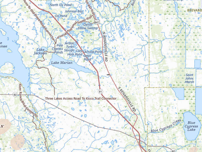 Radar-estimated hail-size map of the storm over Kenansville, FL on Jul 10, 2026
