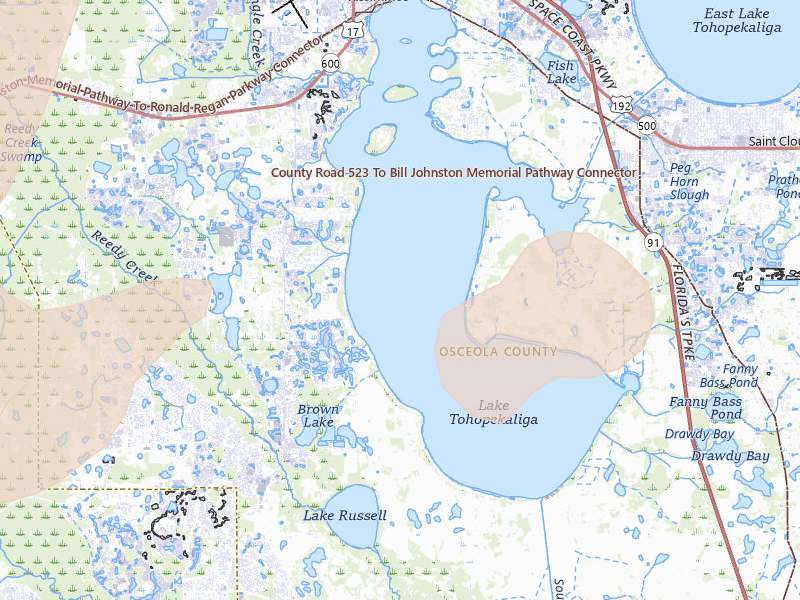 Radar-estimated hail-size map of the storm over Kissimmee, FL on Mar 15, 2026