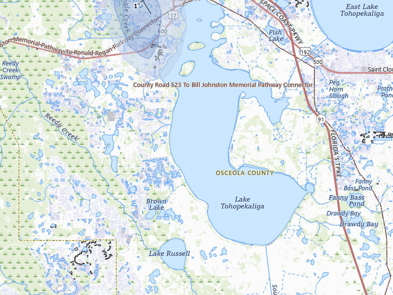 NEXRAD radar-signature map of the hail storm over Kissimmee, FL on Jun 28, 2026