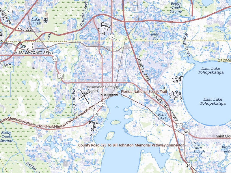 Radar-estimated hail-size map of the storm over Kissimmee, FL on Jul 5, 2026