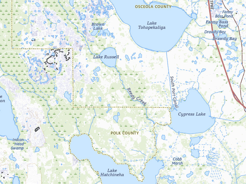 Radar-estimated hail-size map of the storm over Kissimmee, FL on Jul 8, 2026