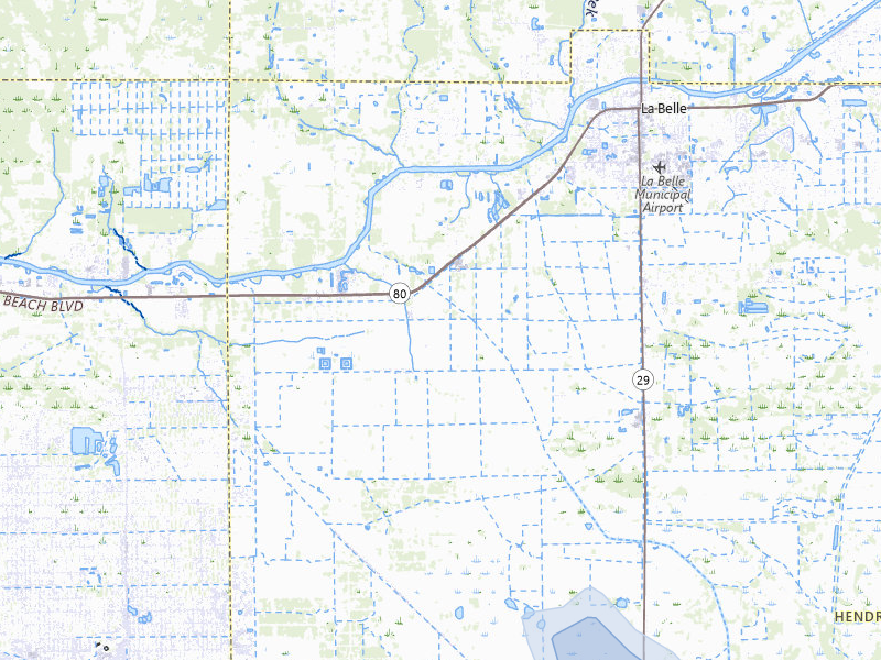 NEXRAD radar-signature map of the hail storm over Labelle, FL on May 28, 2026