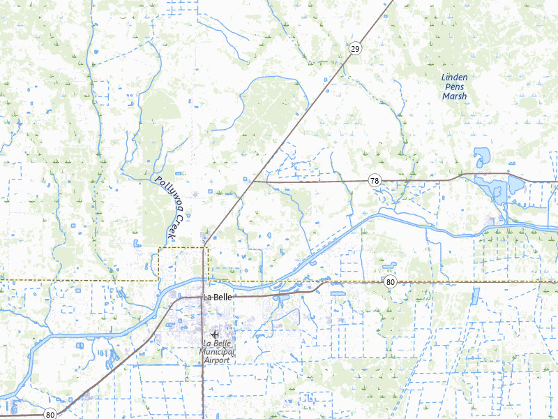 NEXRAD radar-signature map of the hail storm over Labelle, FL on Jul 10, 2026