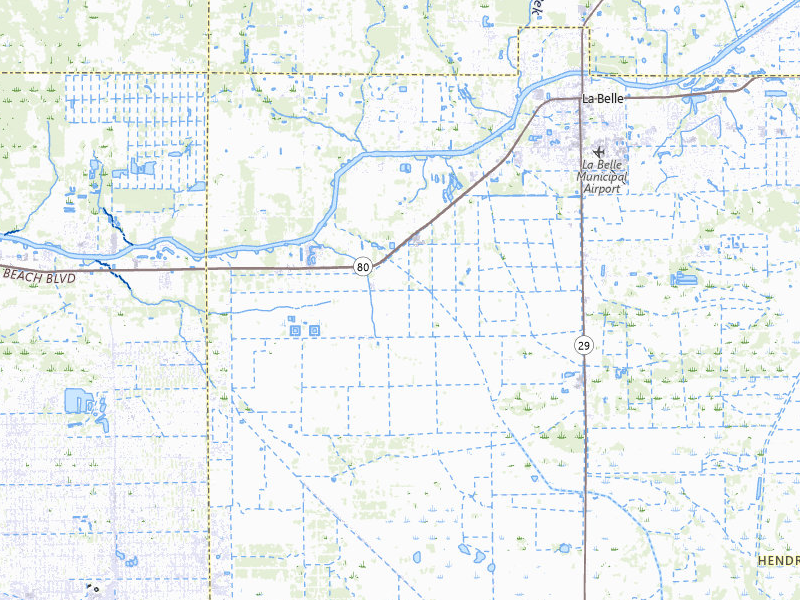 NEXRAD radar-signature map of the hail storm over Labelle, FL on Jul 25, 2026