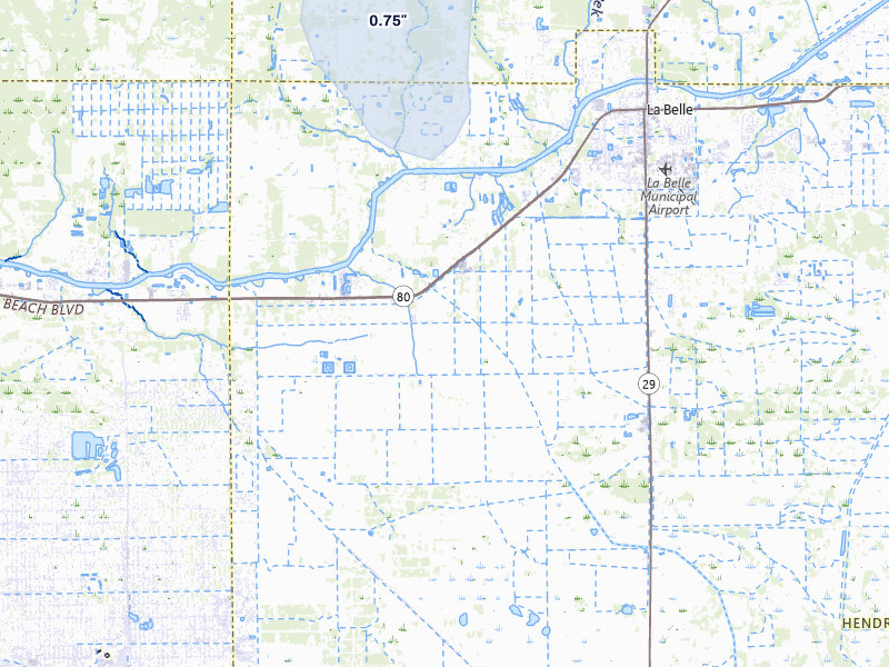 NEXRAD radar-signature map of the hail storm over Labelle, FL on Aug 10, 2026