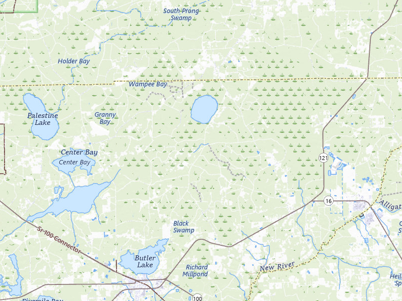 NEXRAD radar-signature map of the hail storm over Lake Butler, FL on Jul 28, 2026