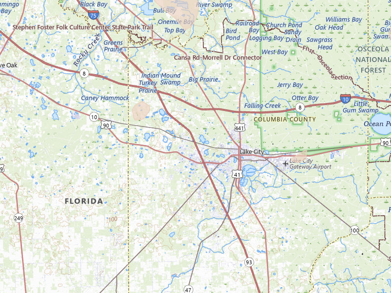 Radar-estimated hail-size map of the storm over Lake City, FL on Aug 9, 2026