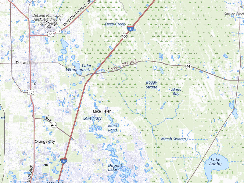 Radar-estimated hail-size map of the storm over Lake Helen, FL on Mar 16, 2026