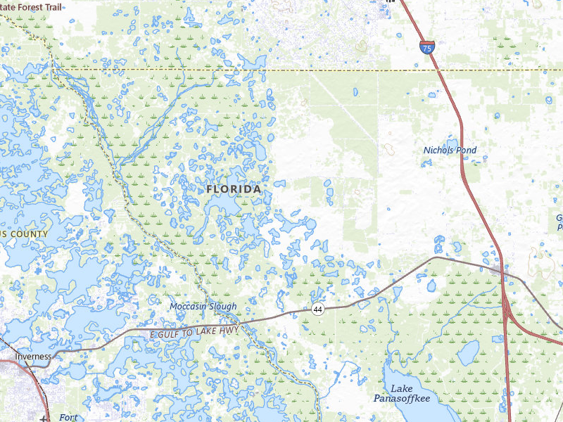 Radar-estimated hail-size map of the storm over Lake Panasoffkee, FL on Jun 30, 2026