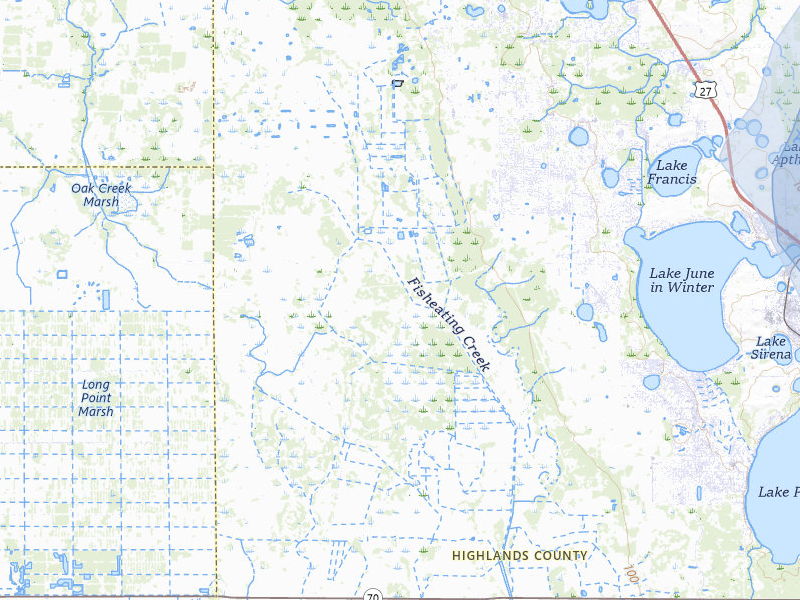 NEXRAD radar-signature map of the hail over Lake Placid, FL