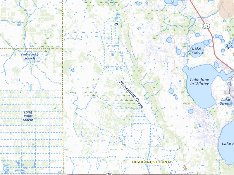 Radar-estimated hail-size map of the storm over Lake Placid, FL on Jul 12, 2026