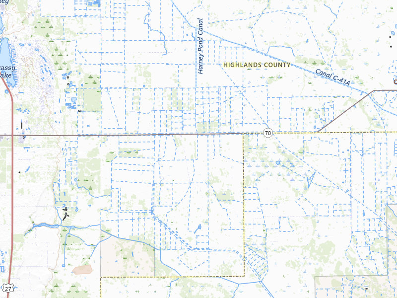Radar-estimated hail-size map of the storm over Lake Placid, FL on Jul 13, 2026