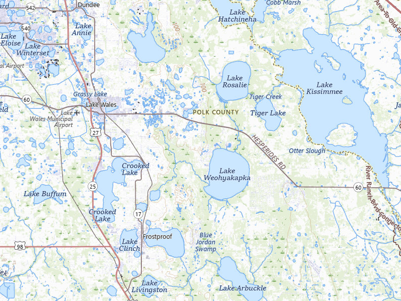 Radar-estimated hail-size map of the storm over Lake Wales, FL on Mar 25, 2026