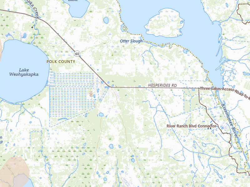 Radar-estimated hail-size map of the storm over Lake Wales, FL on Jun 24, 2026