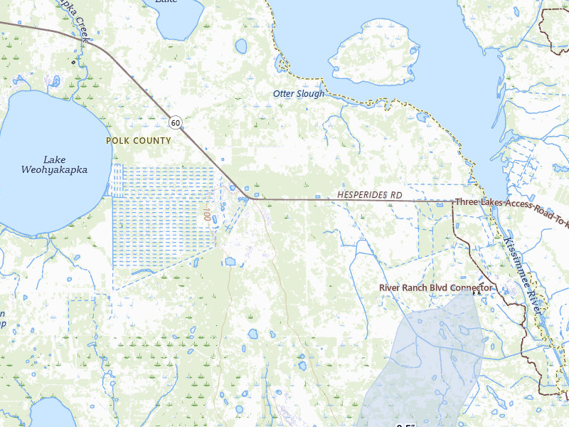NEXRAD radar-signature map of the hail over Lake Wales, FL