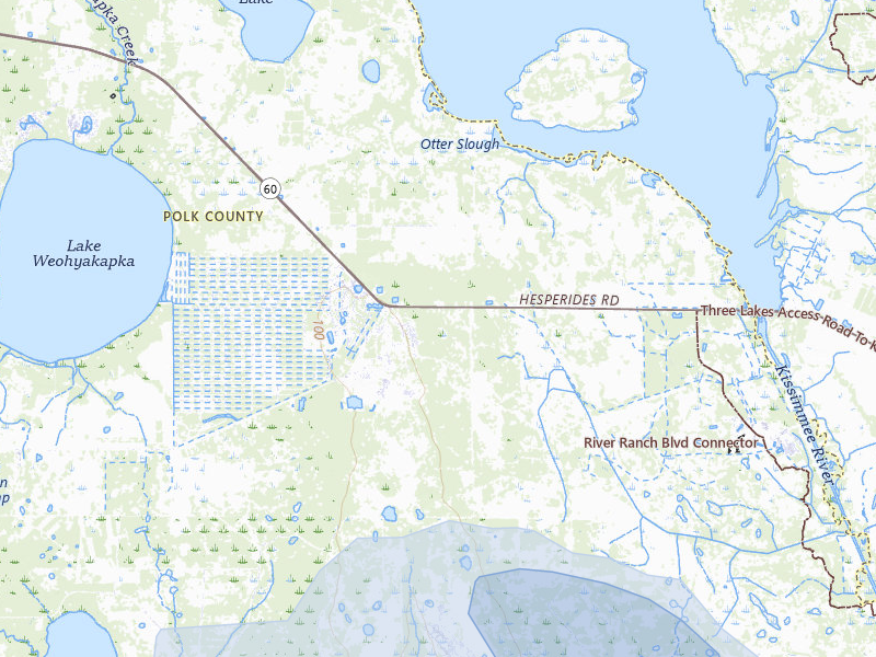 NEXRAD radar-signature map of the hail storm over Lake Wales, FL on Jul 10, 2026
