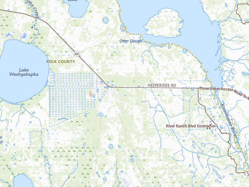 Radar-estimated hail-size map of the storm over Lake Wales, FL on Jul 16, 2026
