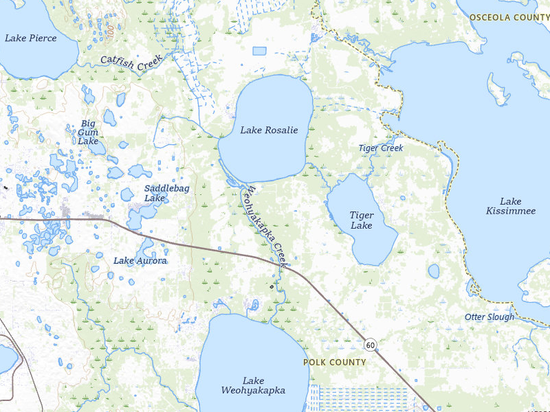 Radar-estimated hail-size map of the storm over Lake Wales, FL on Jul 17, 2026