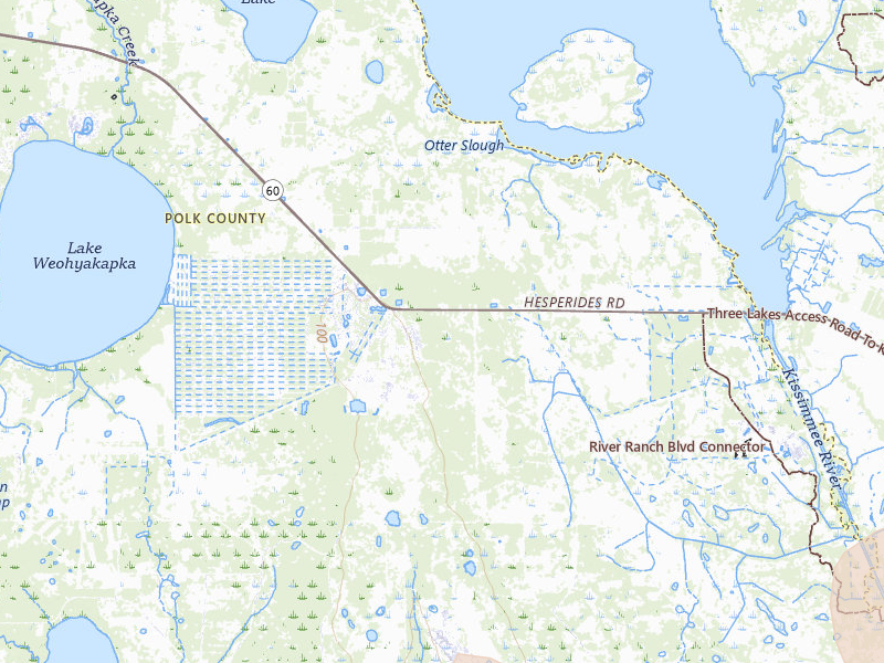 Radar-estimated hail-size map of the storm over Lake Wales, FL on Jul 26, 2026