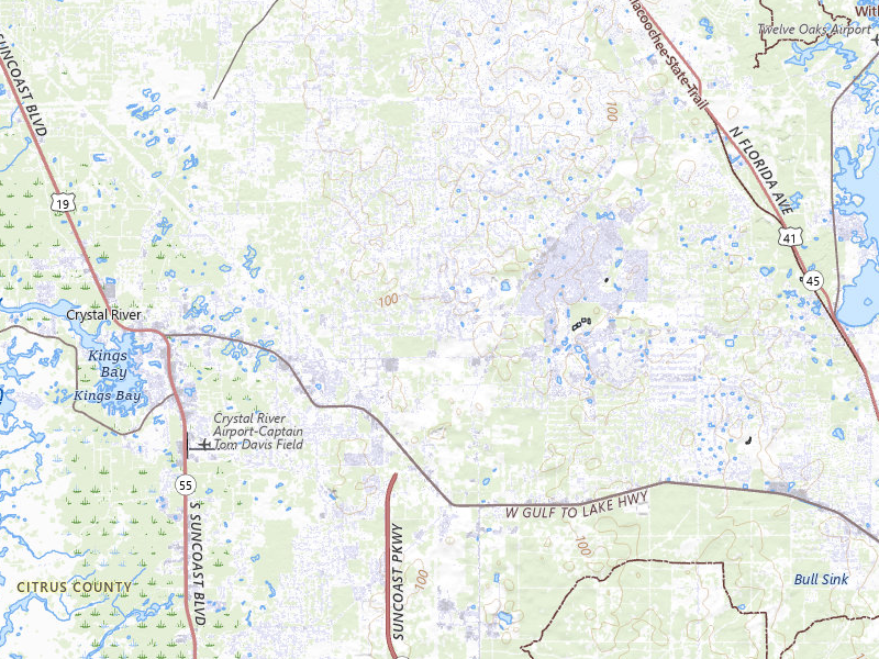 Radar-estimated hail-size map of the storm over Lecanto, FL on Jun 30, 2026