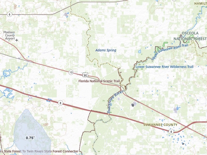 NEXRAD radar-signature map of the hail storm over Lee, FL on Jul 30, 2026