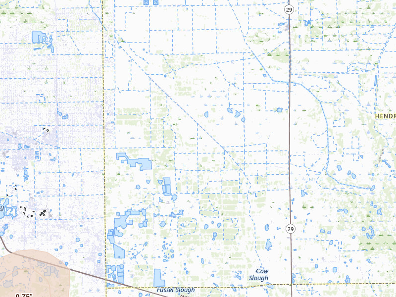Radar-estimated hail-size map of the storm over Lehigh Acres, FL on Apr 2, 2026