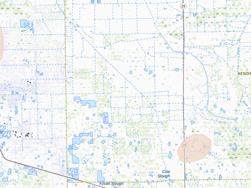 Radar-estimated hail-size map of the storm over Lehigh Acres, FL on Jun 23, 2026