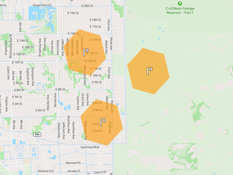 Hail map of Lehigh Acres, FL on Jun 30, 2026, hail up to 1"