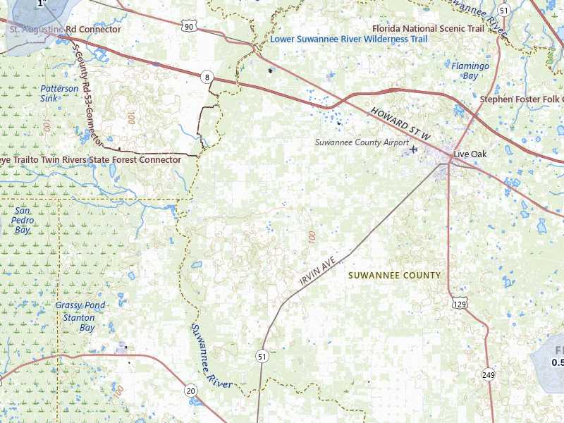 NEXRAD radar-signature map of the hail storm over Live Oak, FL on Apr 3, 2026