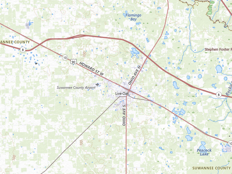 NEXRAD radar-signature map of the hail storm over Live Oak, FL on Jul 11, 2026