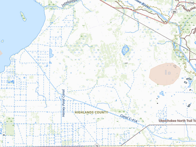 Radar-estimated hail-size map of the storm over Lorida, FL on Jun 19, 2026