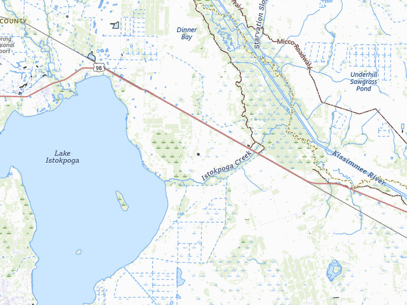 Radar-estimated hail-size map of the storm over Lorida, FL on Jul 26, 2026