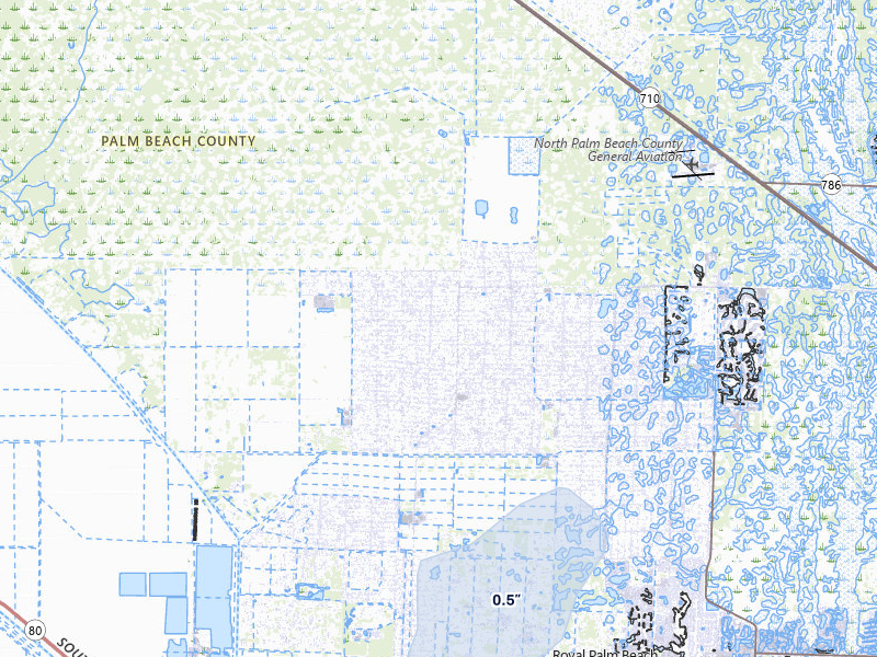 NEXRAD radar-signature map of the hail storm over Loxahatchee, FL on May 31, 2026