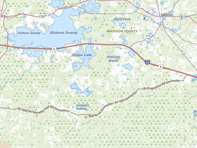 Radar-estimated hail-size map of the storm over Madison, FL on Jul 29, 2026