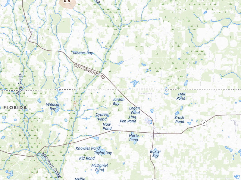 Radar-estimated hail-size map of the storm over Malone, FL on Jul 30, 2026