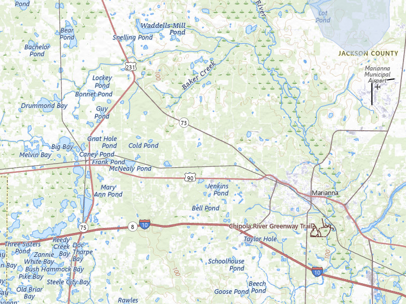 NEXRAD radar-signature map of the hail over Marianna, FL