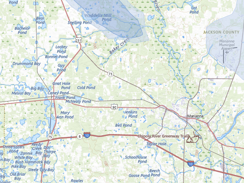 NEXRAD radar-signature map of the hail storm over Marianna, FL on May 7, 2026