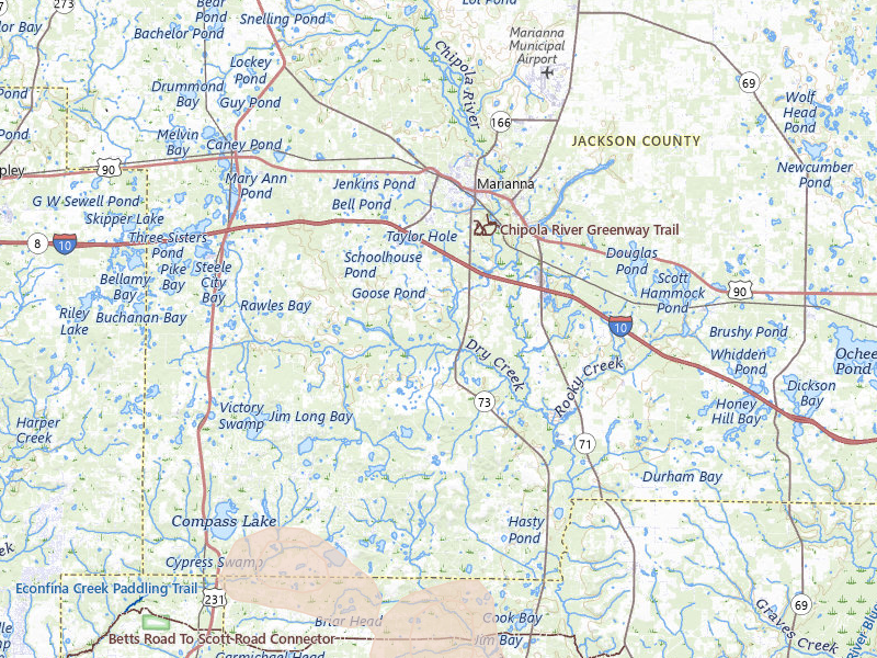 Radar-estimated hail-size map of the storm over Marianna, FL on Jun 30, 2026