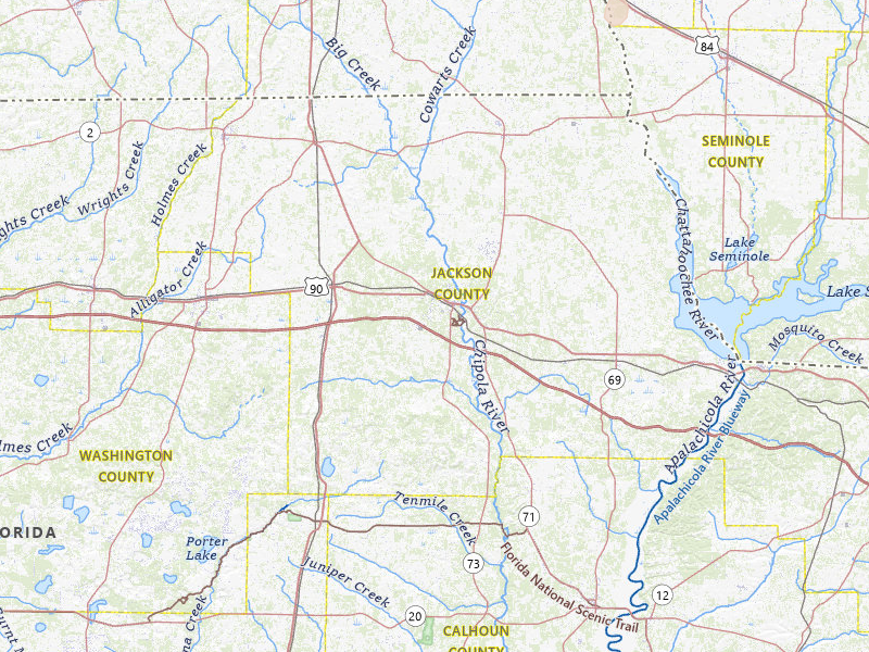 Radar-estimated hail-size map of the storm over Marianna, FL on Jul 7, 2026